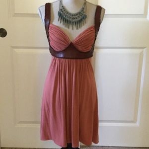 Sky Brand dress with leather trim